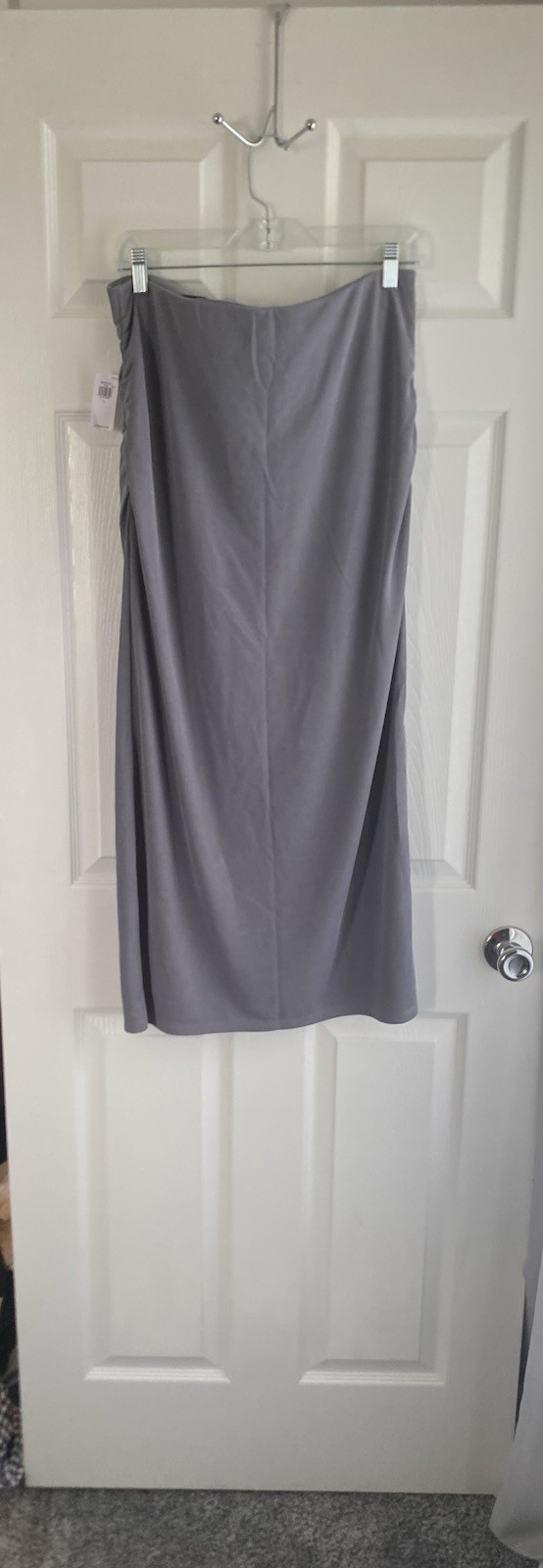 Old Navy NWT Slate Blue Cinched MIDI Skirt With Slit Size Large
