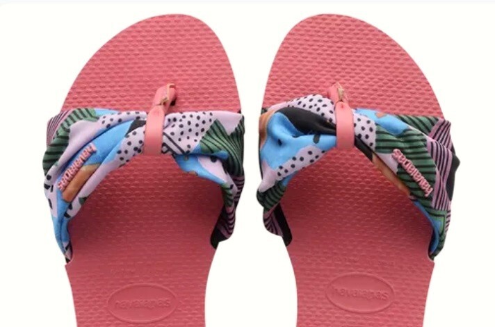 HAVAIANAS You St. Tropez Pink Beach Pool Spa Flip Flops Sandals Womens 7 8 US