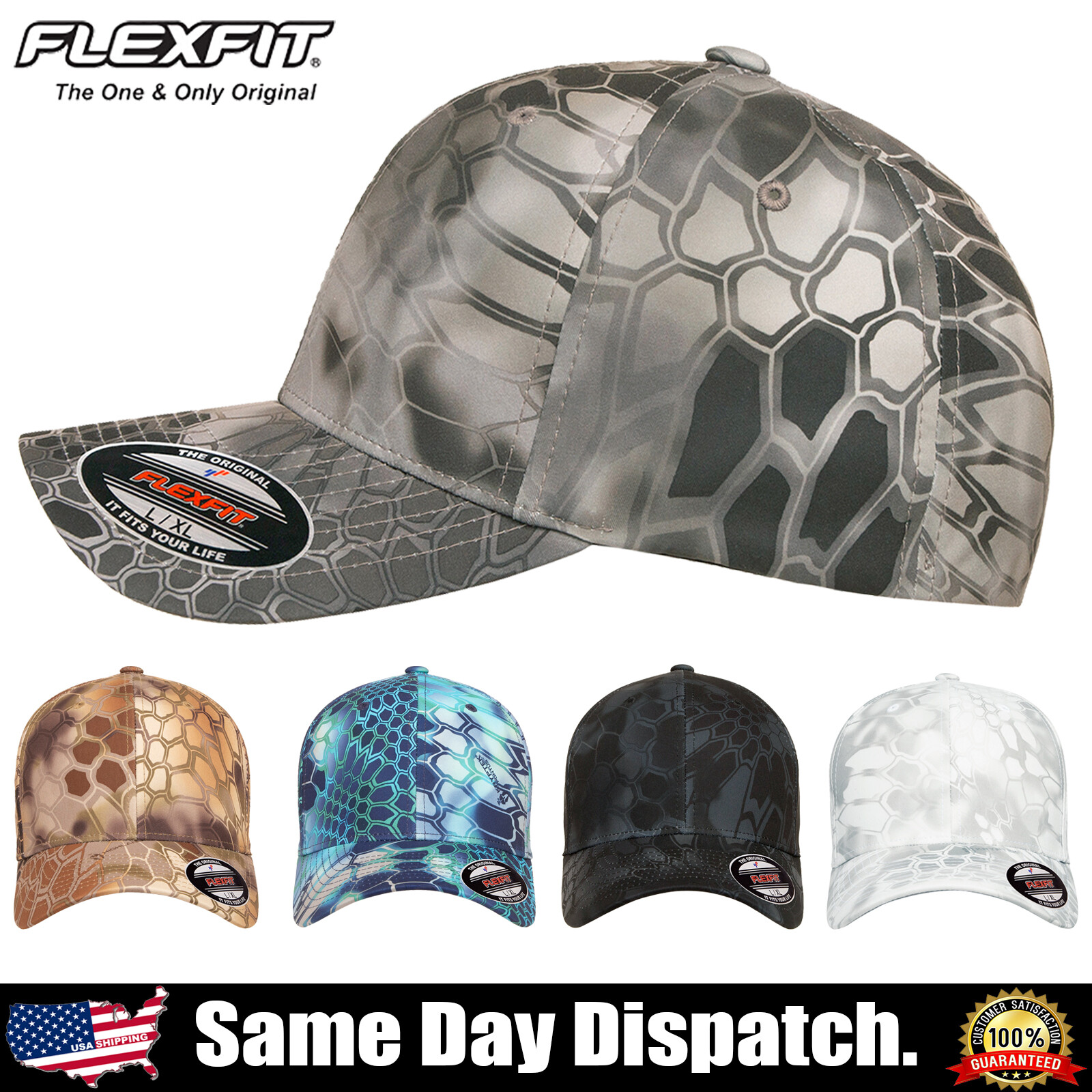 FLEXFIT NEW ORIGINAL Kryptek 6-Panels Hats Fitted Casual Baseball Cap – 6277KR