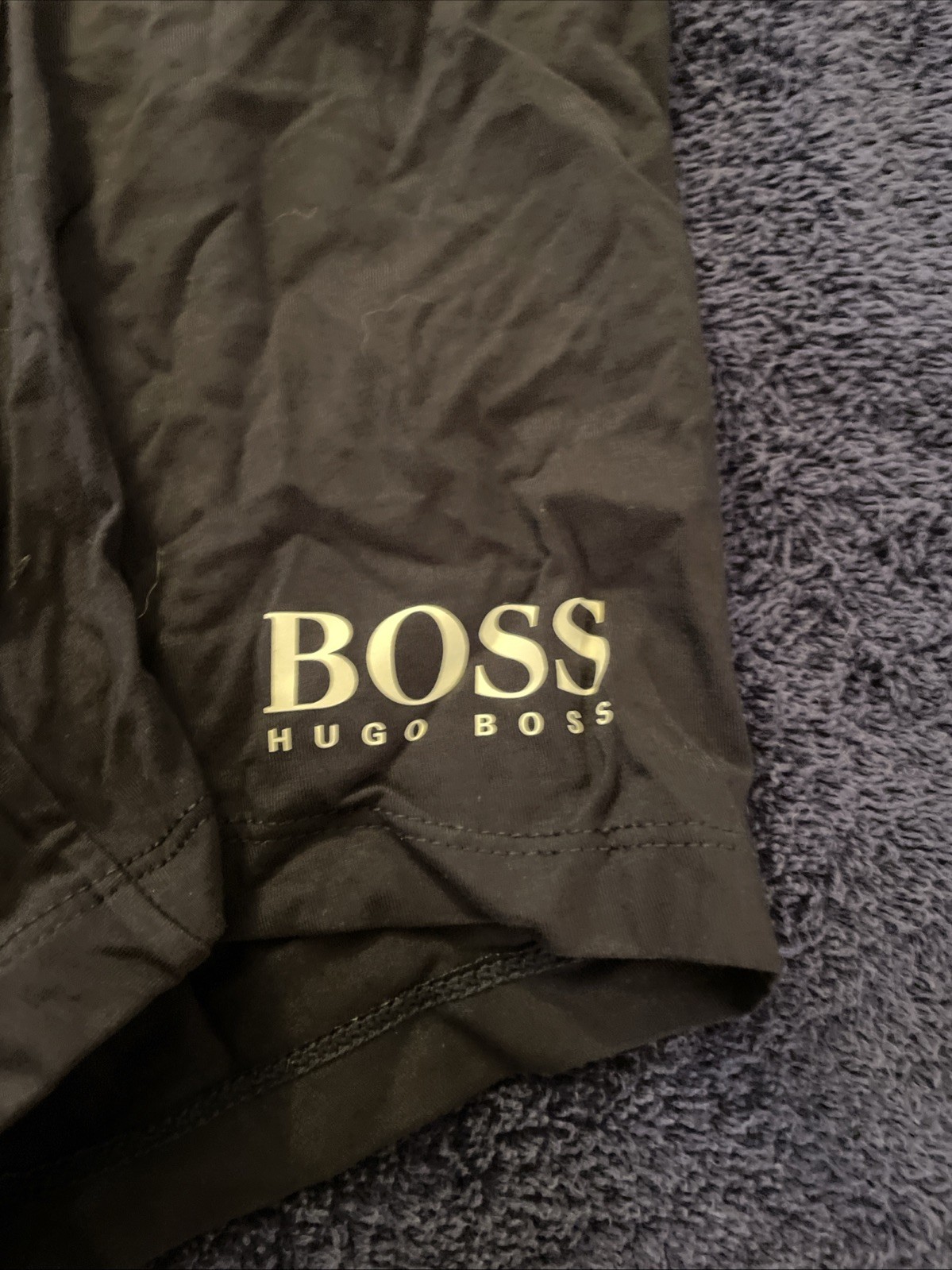 Hugo Boss Men Boxer Briefs Bamboo Blend Black Blue Waistband Size M New W/Tags