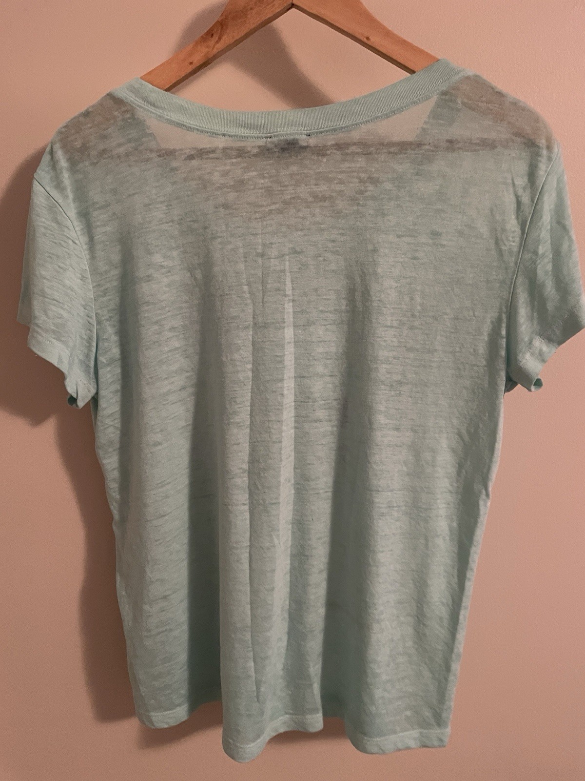 Express Mint Lightweight Slightly Sheer Shirt Size M. Very Nice .