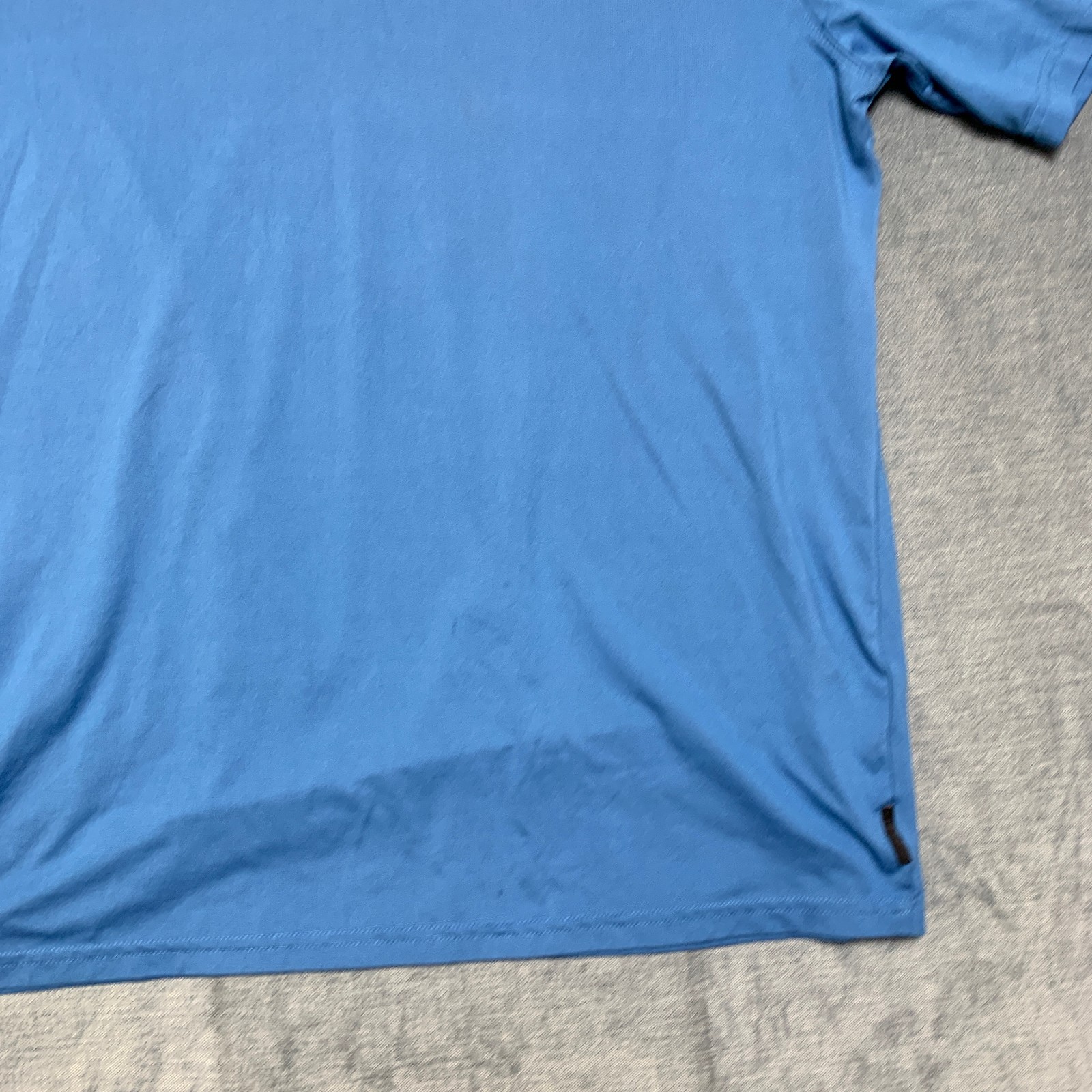 Gerry Performance Polo Shirt Men Medium Blue Brushed Knit Golf Tennis Pullover