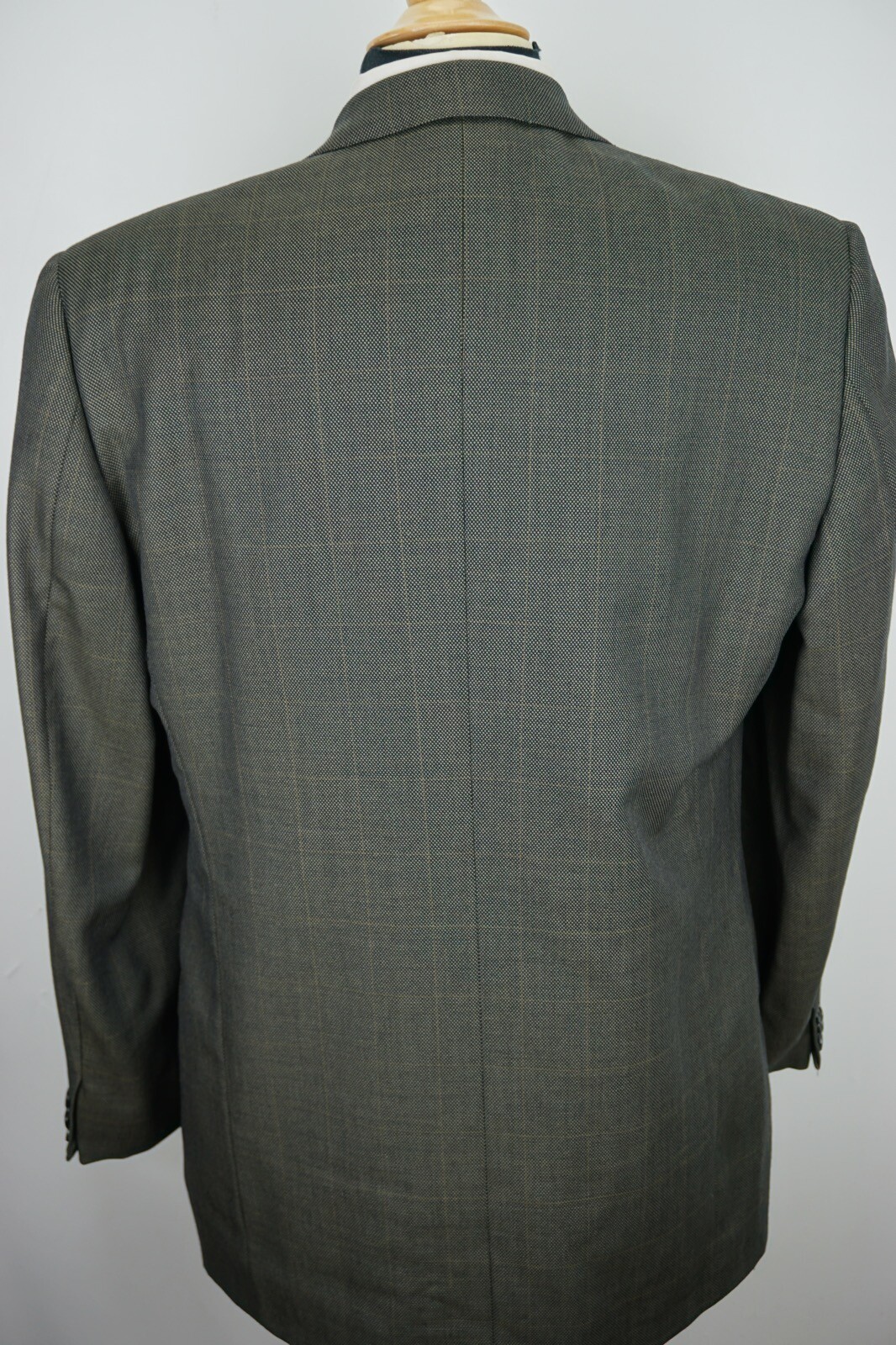 Ermenegildo Zegna Brown Nailhead Multicolor Windowpane Silk Blend 2 Pc Suit 44L