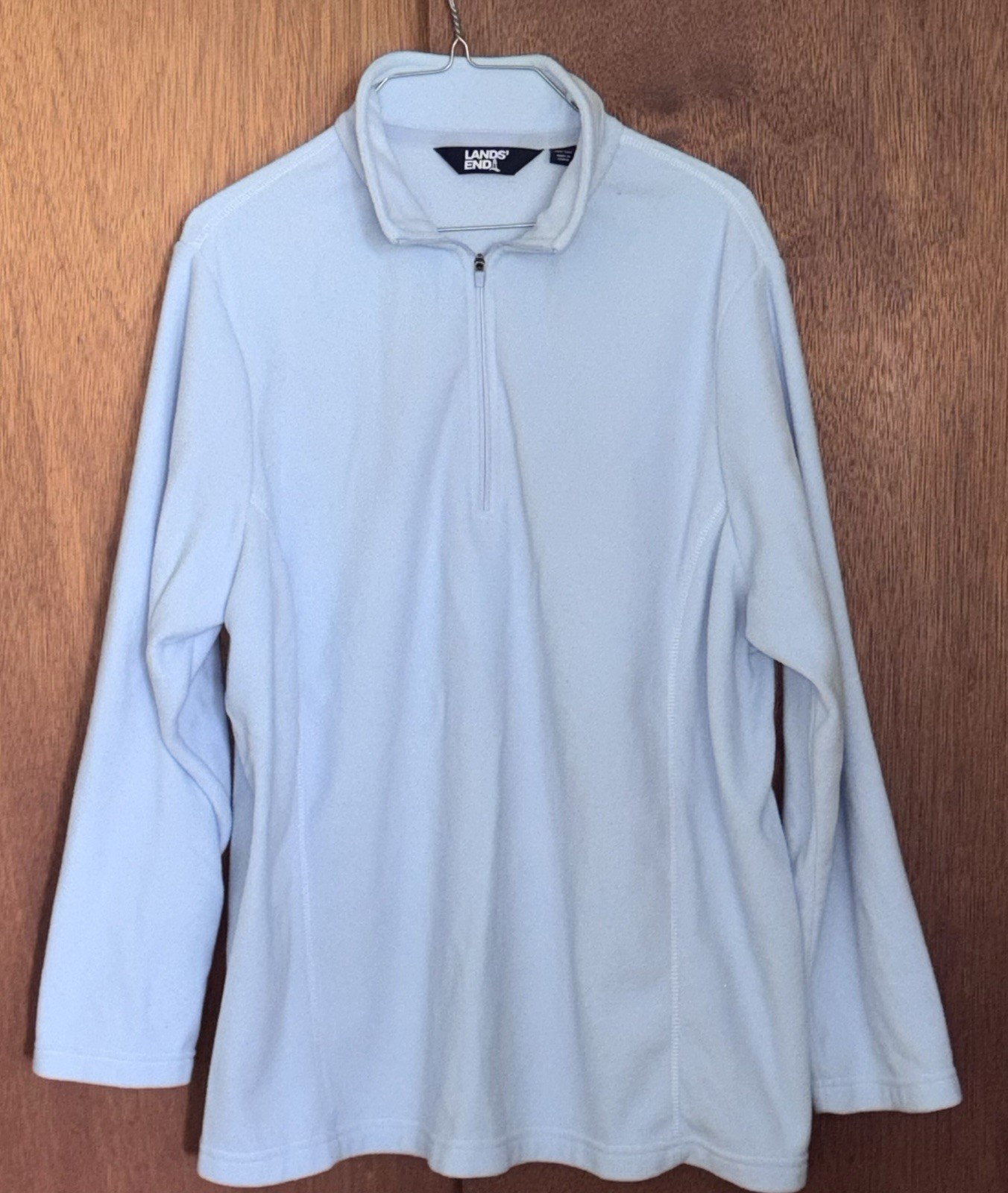 LANDS’ END WOMEN’S PLUS SZ PULLOVER FLEECE 1/4 ZIP CLOSURE 1X 16W-18W EUC