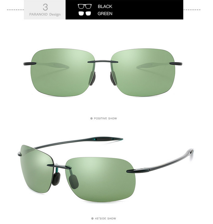 Lightweight Rimless Sport Sunglasses Men Women Driving Riding Glasses UV400