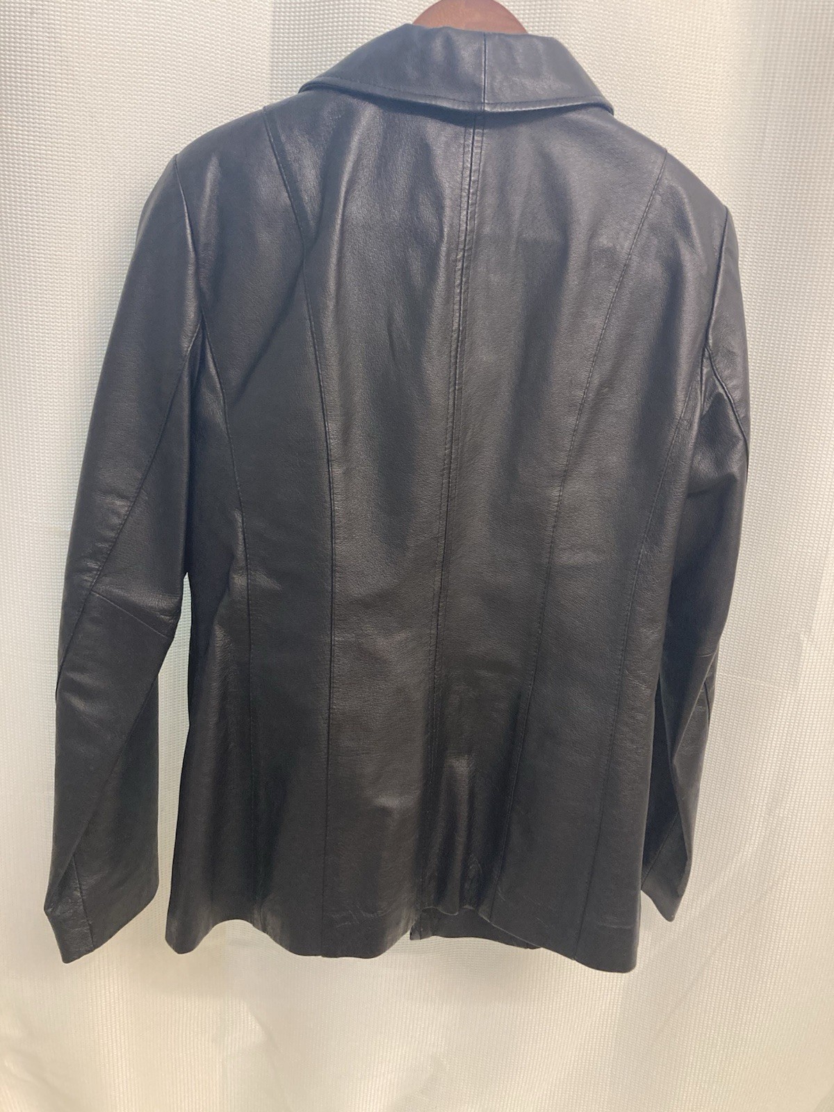 East 5th Womens Leather Jacket Zip Up Front Size Small EUC