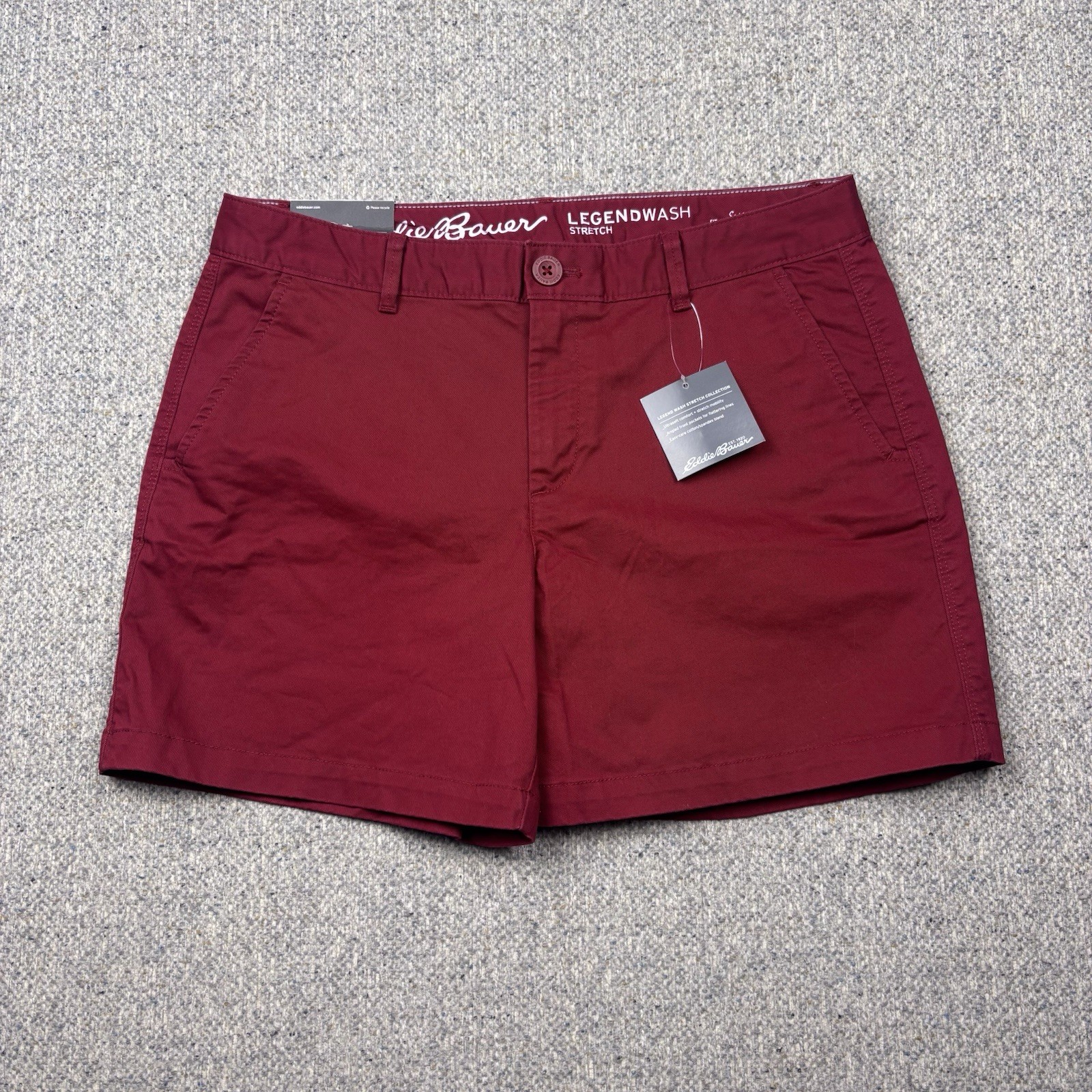 Eddie Bauer Women’s Legend Wash Stretch Slightly Curvy Chino Shorts Sz 6