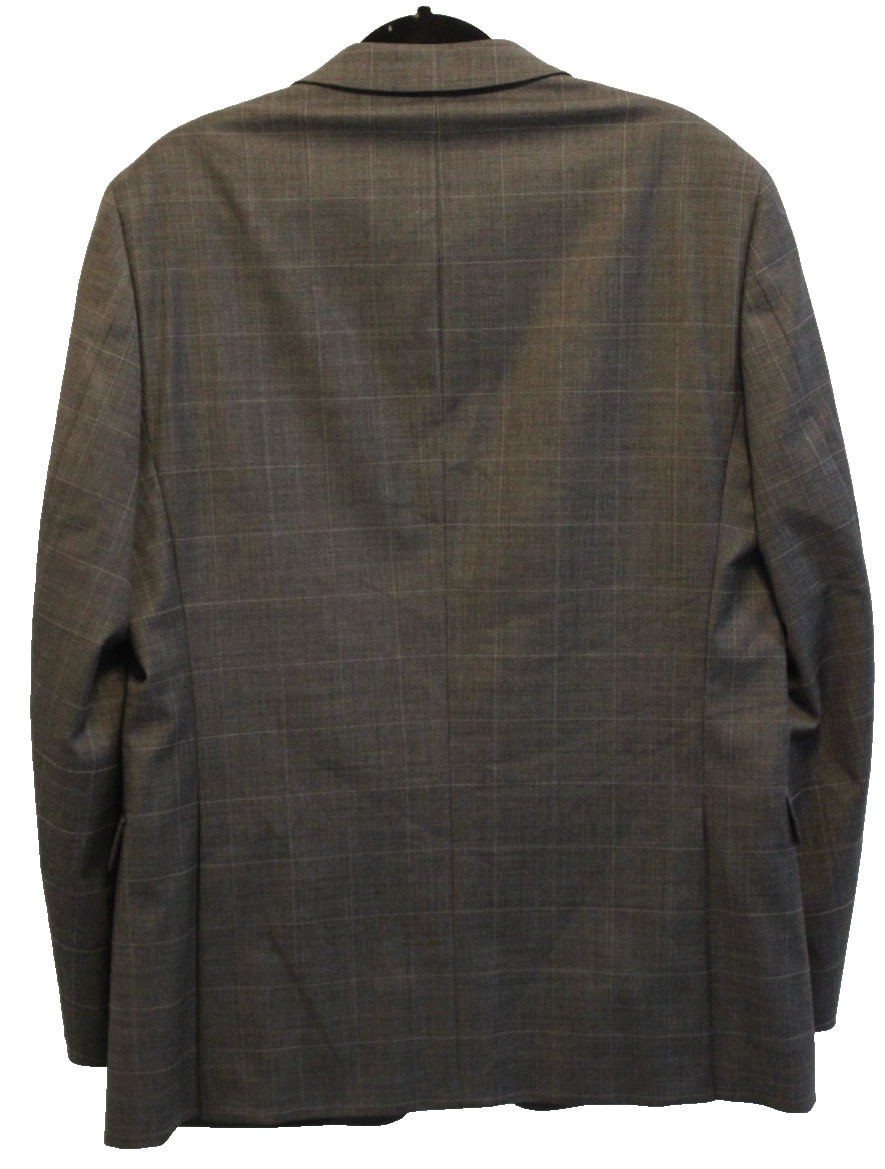 Tommy Hilfiger Blazer Jacket Men’s Size 44L Gray Windowpane Check 2-Button