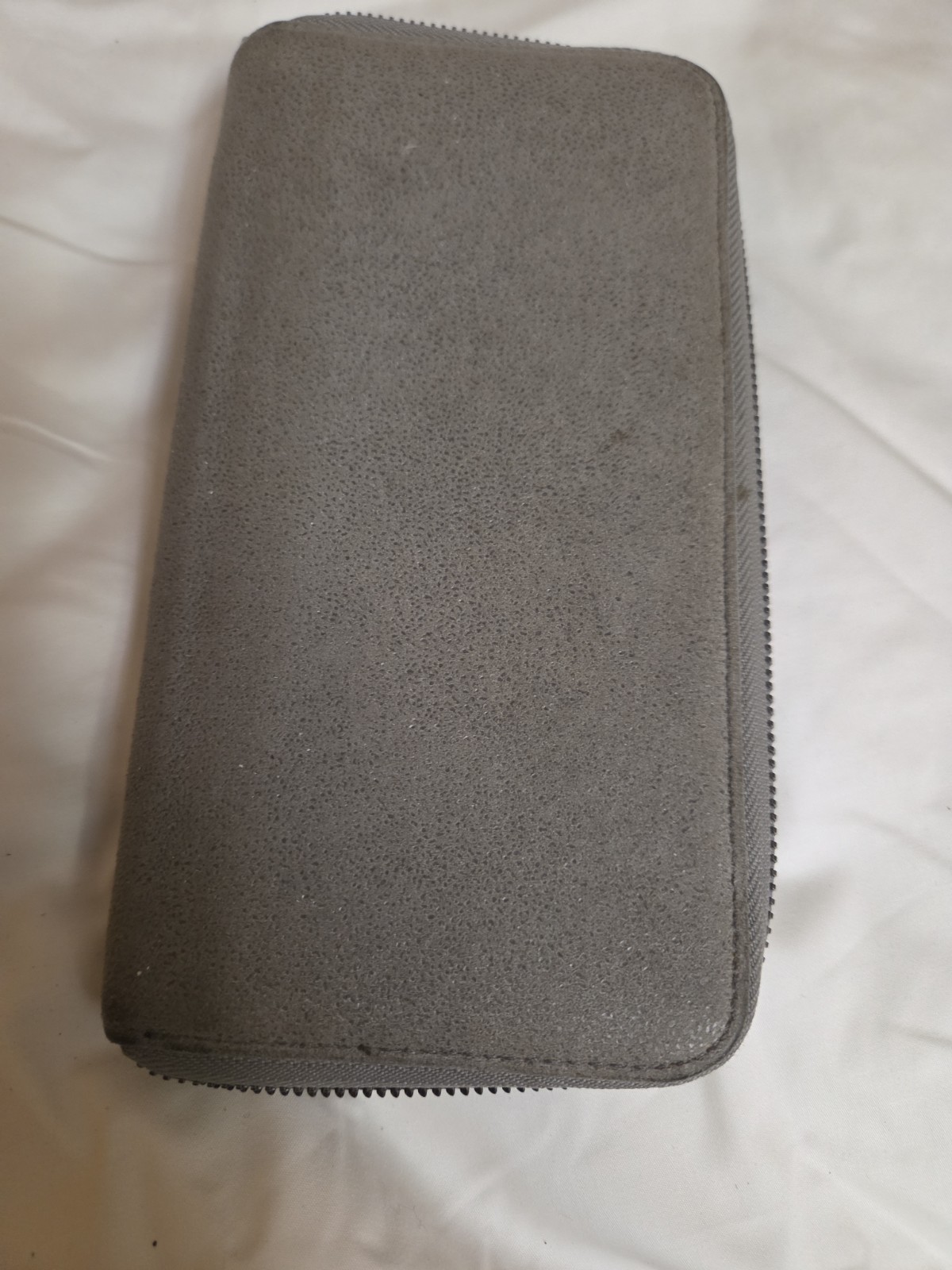 Stella McCartney Falabella Zip Around Wallet Gray