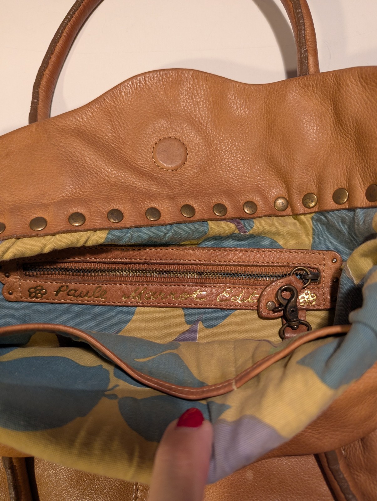 Paul Maret Editions Lt Tan Leather Saddlebag Shoulder Bag