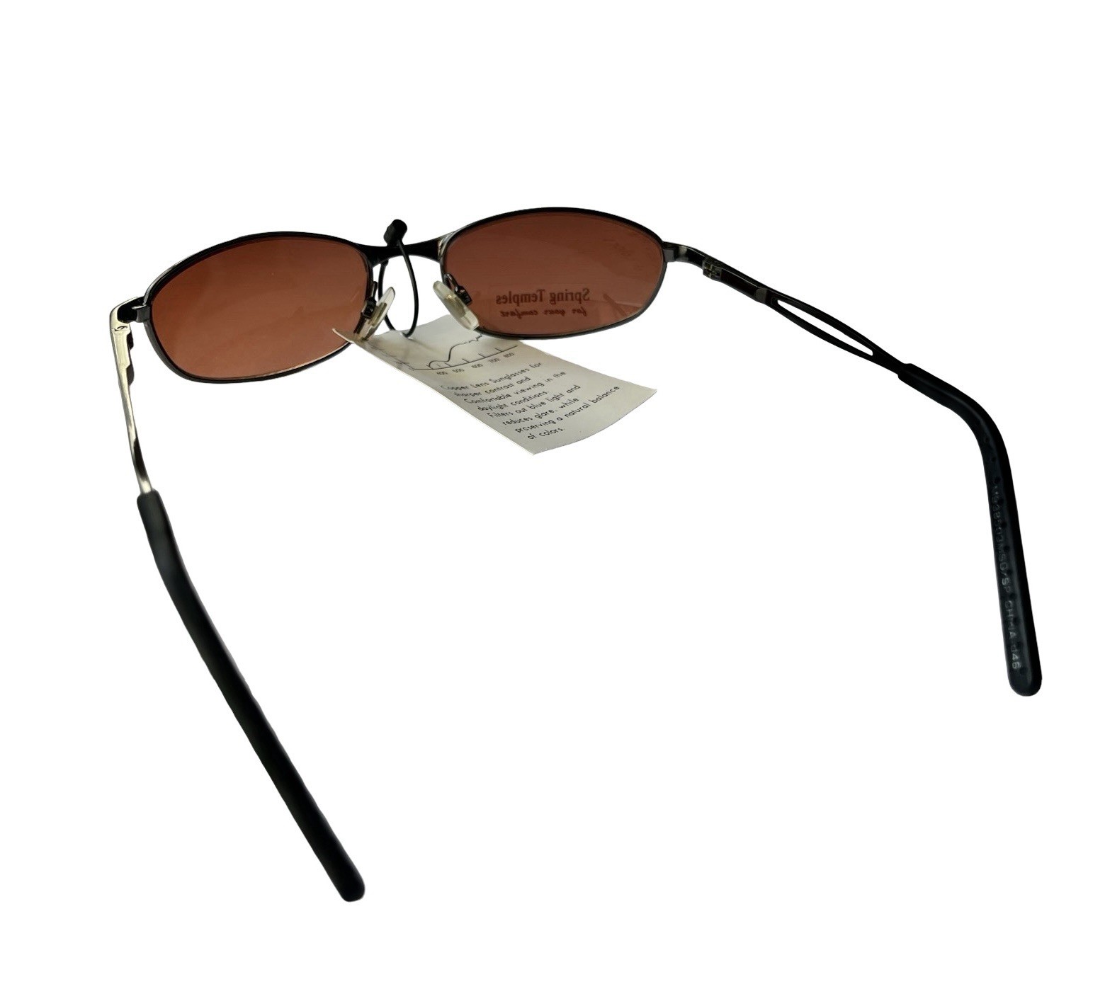 Vintage NOS Copper Lens Driving Sunglasses Spring Hinge UV400 Y2K Unisex New