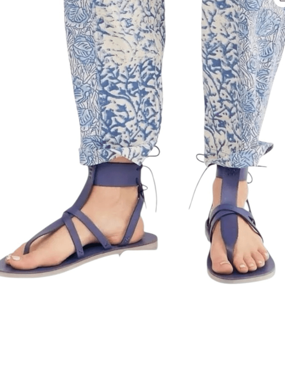 Free People Sandals Vacation Day Boho Gladiator Navy EU40/US9-9.5, NWOT