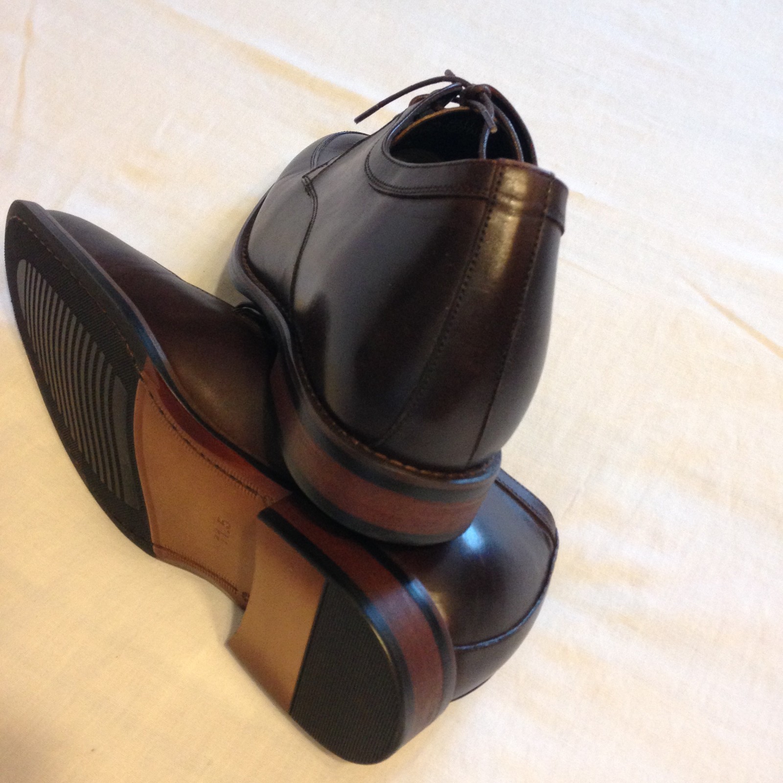 CALTO Y7426 2.8 INCHES TALLER OXFORD DRESS SHOES IN BROWN – SIZE 11.5