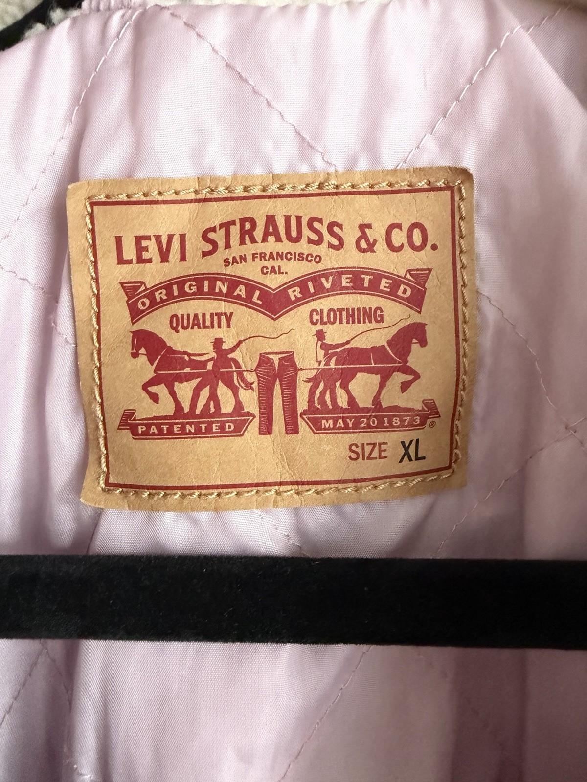 Levi Strauss & Co. Levi’s Trucker Sherpa Lined Pink Zip Jacket Women’s XL