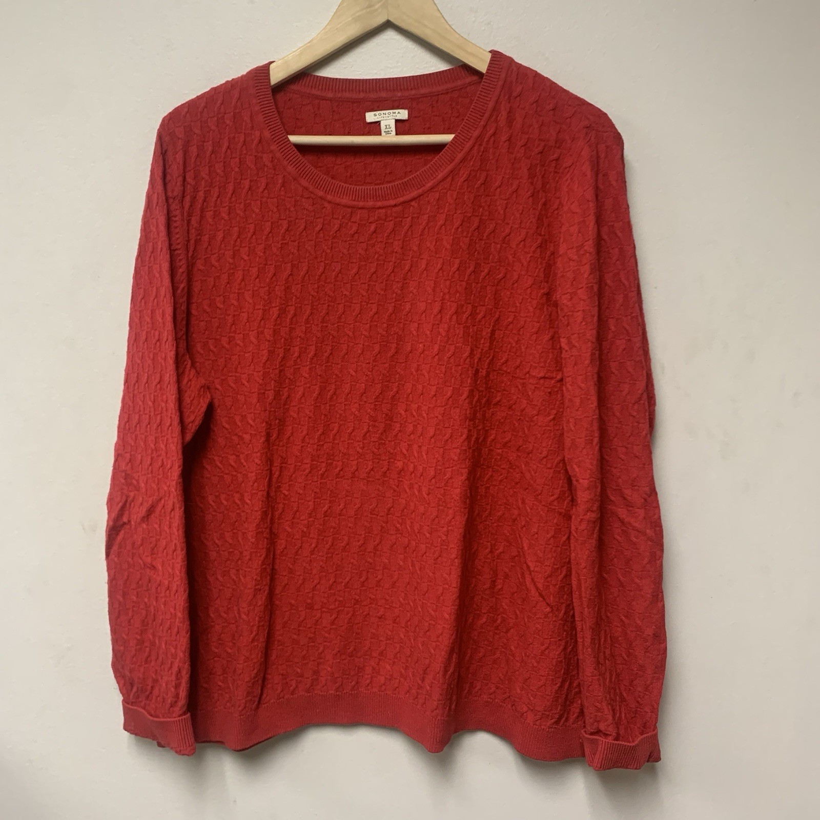 Sonoma Womens XL X-Large Sweater Pullover Sweatshirt 48” Bust 26” Length