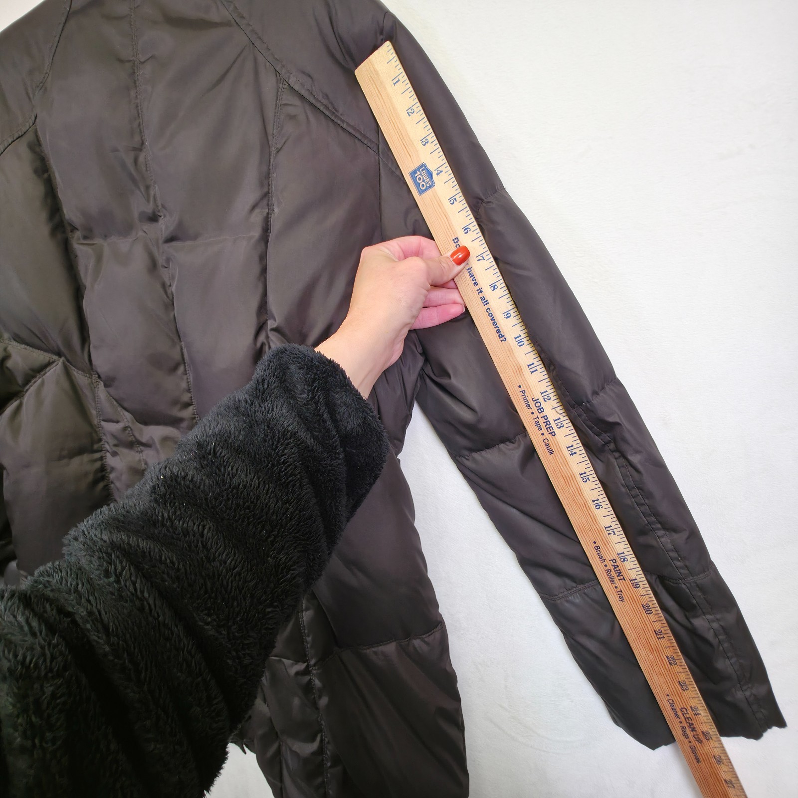 Andrew Marc Puffer Jacket Womens L Brown Quilt Down Insulated Street Winter Coat
