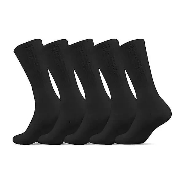 60 Pairs Wholesale Men’s Solid Sports Athletic Work Crew Socks Size 9-11 10-13