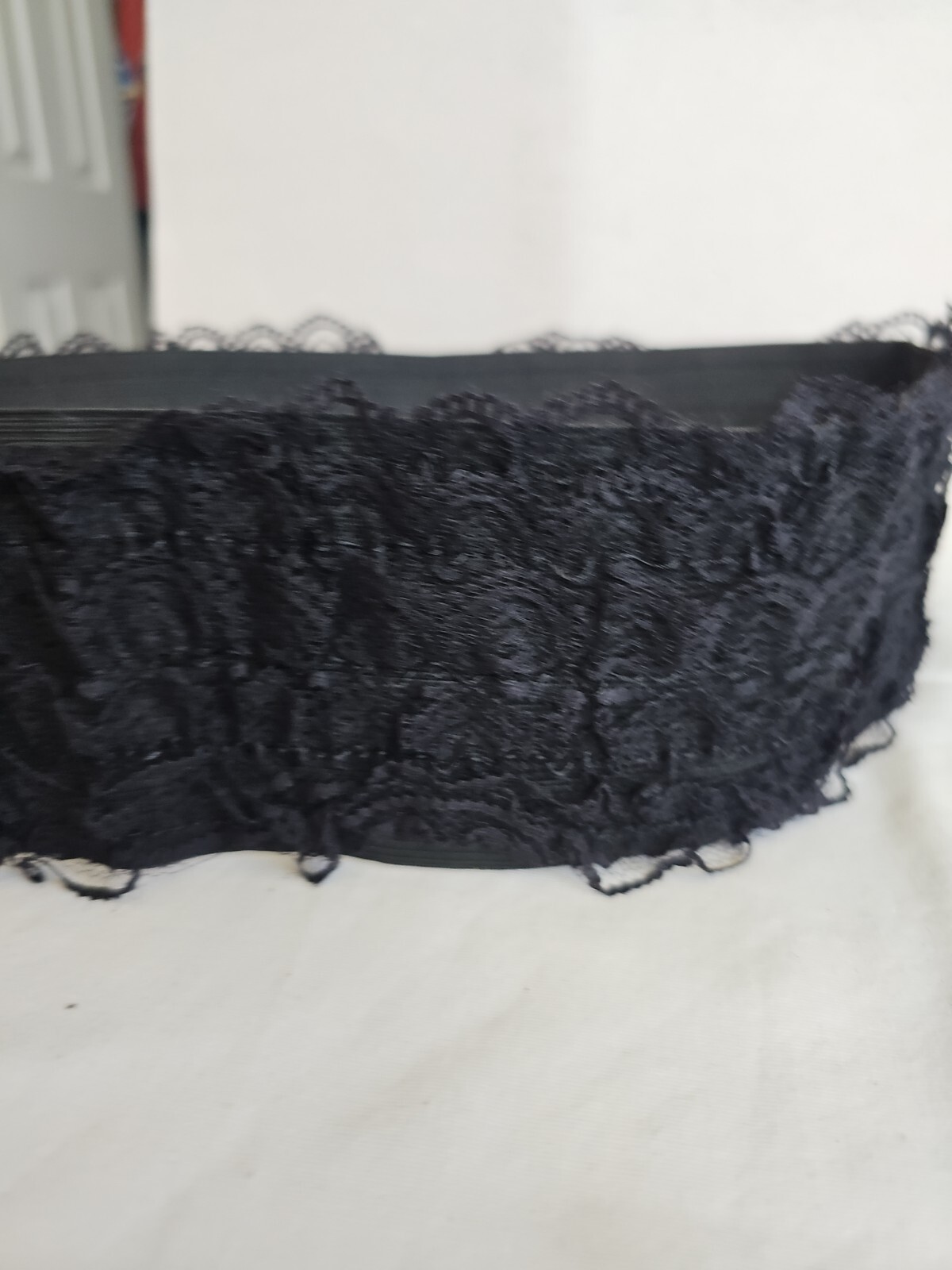 BCBGeneration Belt Wide Laced Waist Black Elasticated Stretch Size M/L