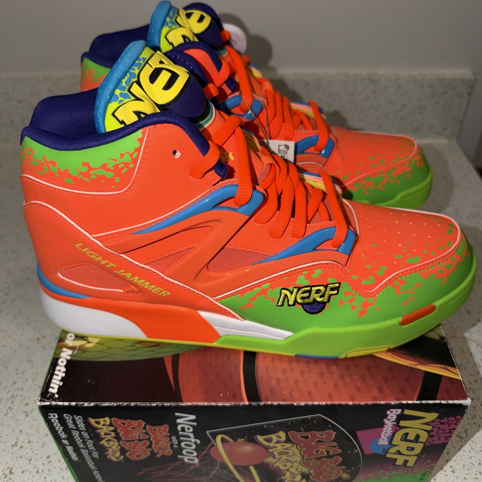 Reebok Pump Omni Zone II NERF Light Jammer Orange Shoes GY8068 Mens Size 10