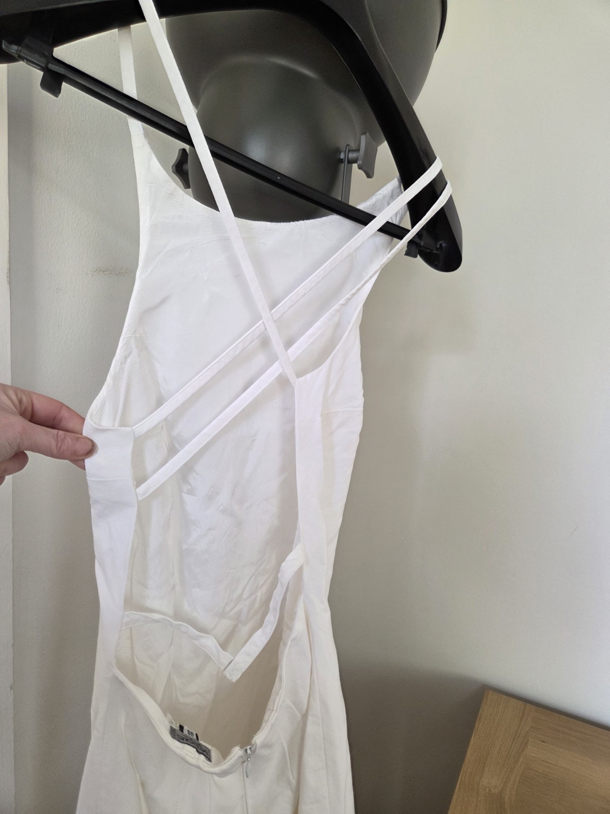 Vintage 90s Versus Gianni Versace White Mini Strappy Backless Dress Y2K UK8 -10