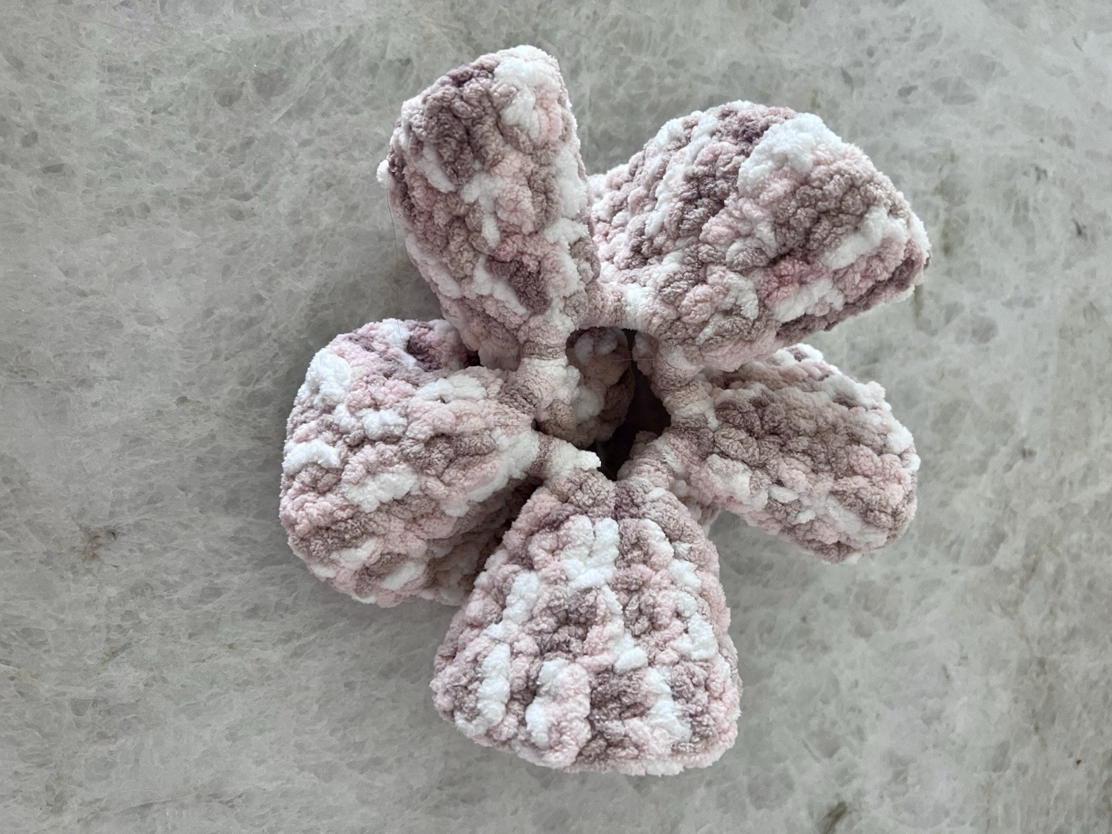 Support 11 yr old small business Crochet Bunchie (Big Scrunchie) handmade marble