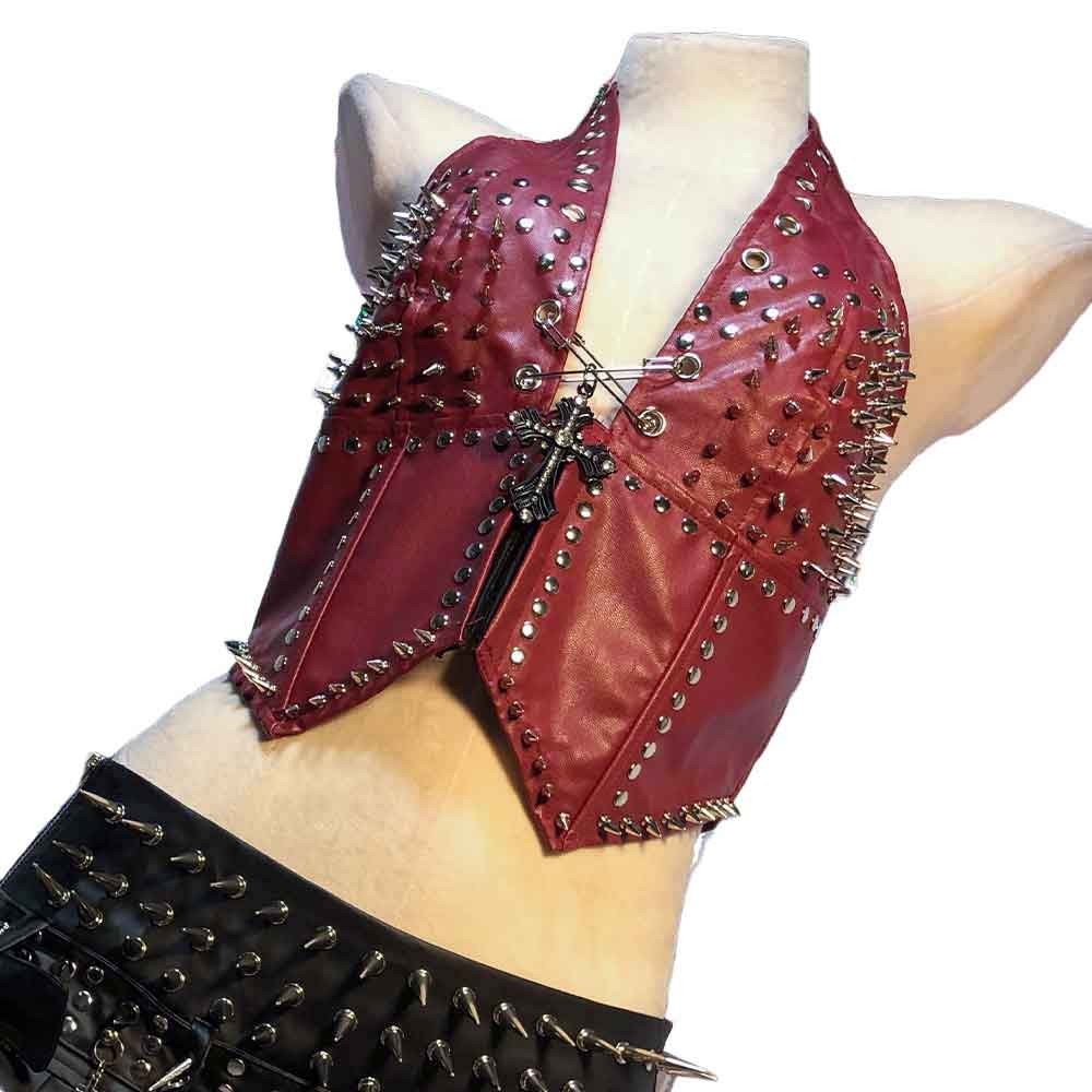 Goth Tops Spiked Emo Clothing Gothic Tank Y2K Punk Rock Clothes Grunge