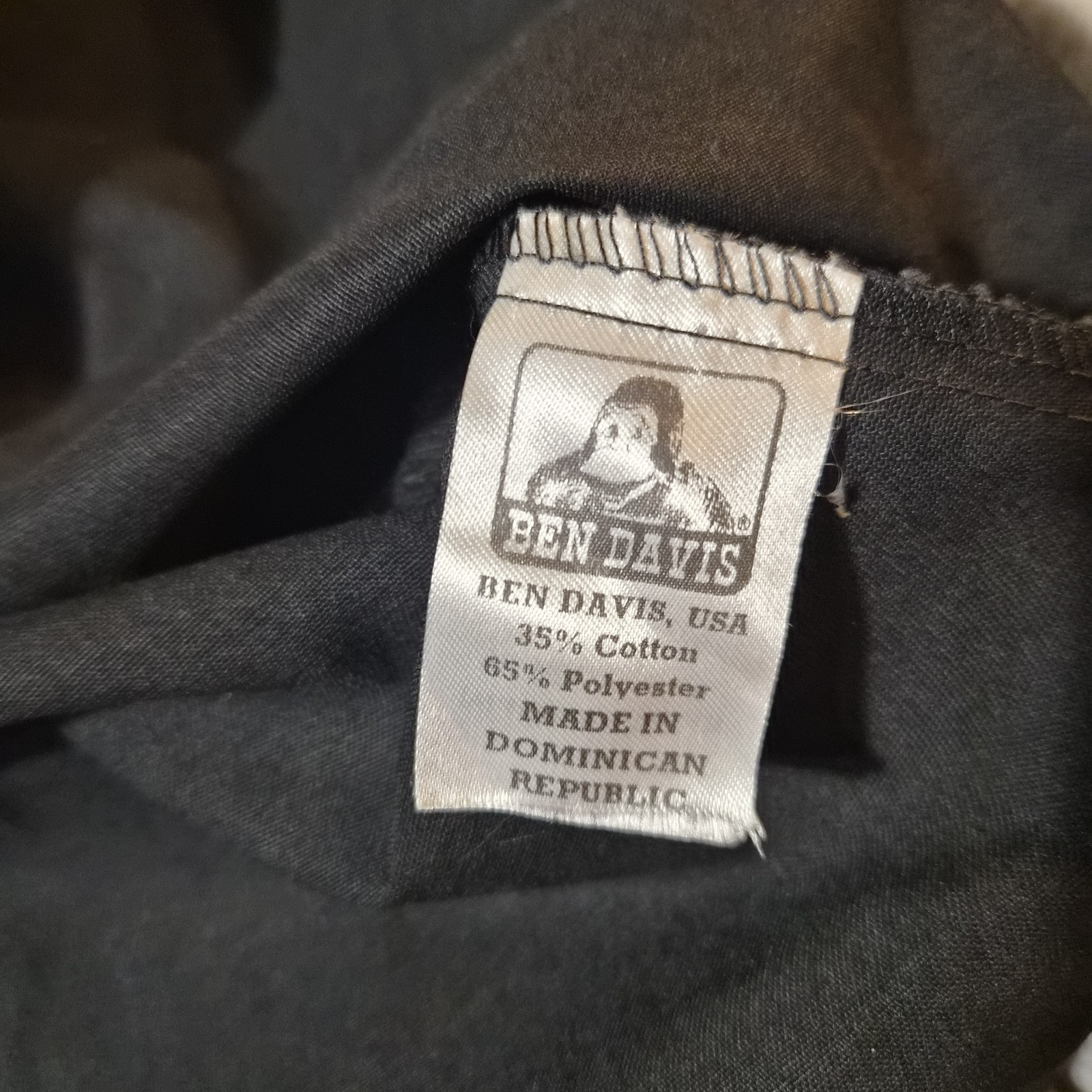 Ben Davis Quarter 1/4 Zip Shirt Black Mens Size XL street skate work