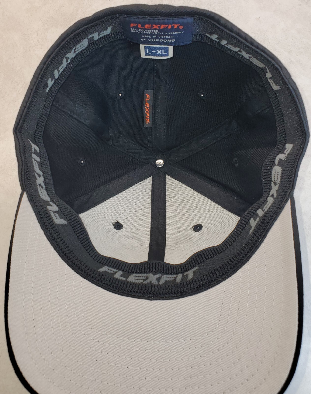Bush Hog Patch on Flexfit 6277 Black Hat L/XL 7 1/8 – 7 5/8″
