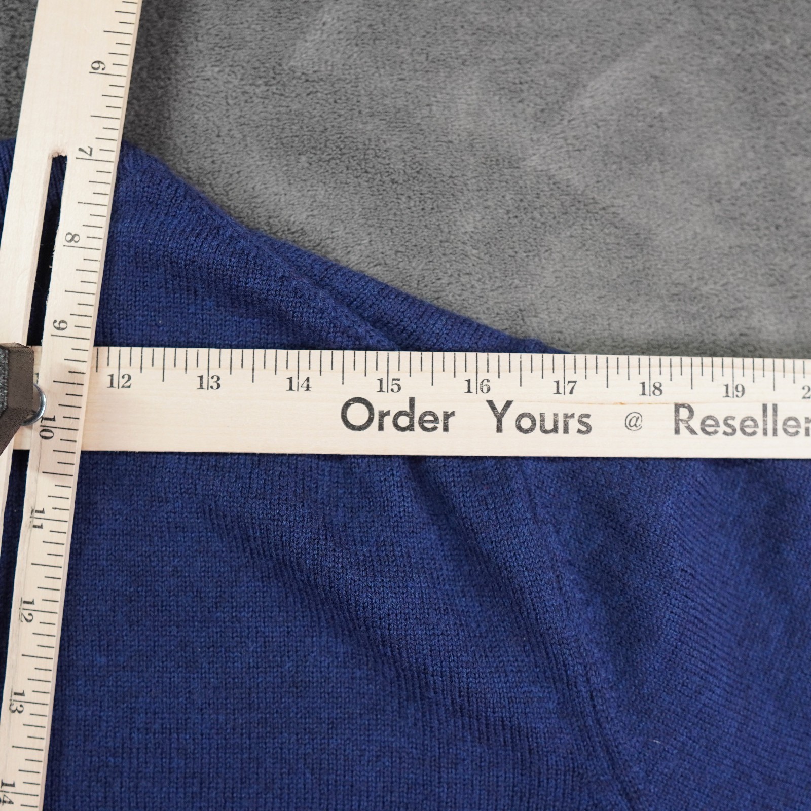 VTG LL Bean Signature Merino Wool Mens Sweater XXL Blue Crewneck Knit Pullover