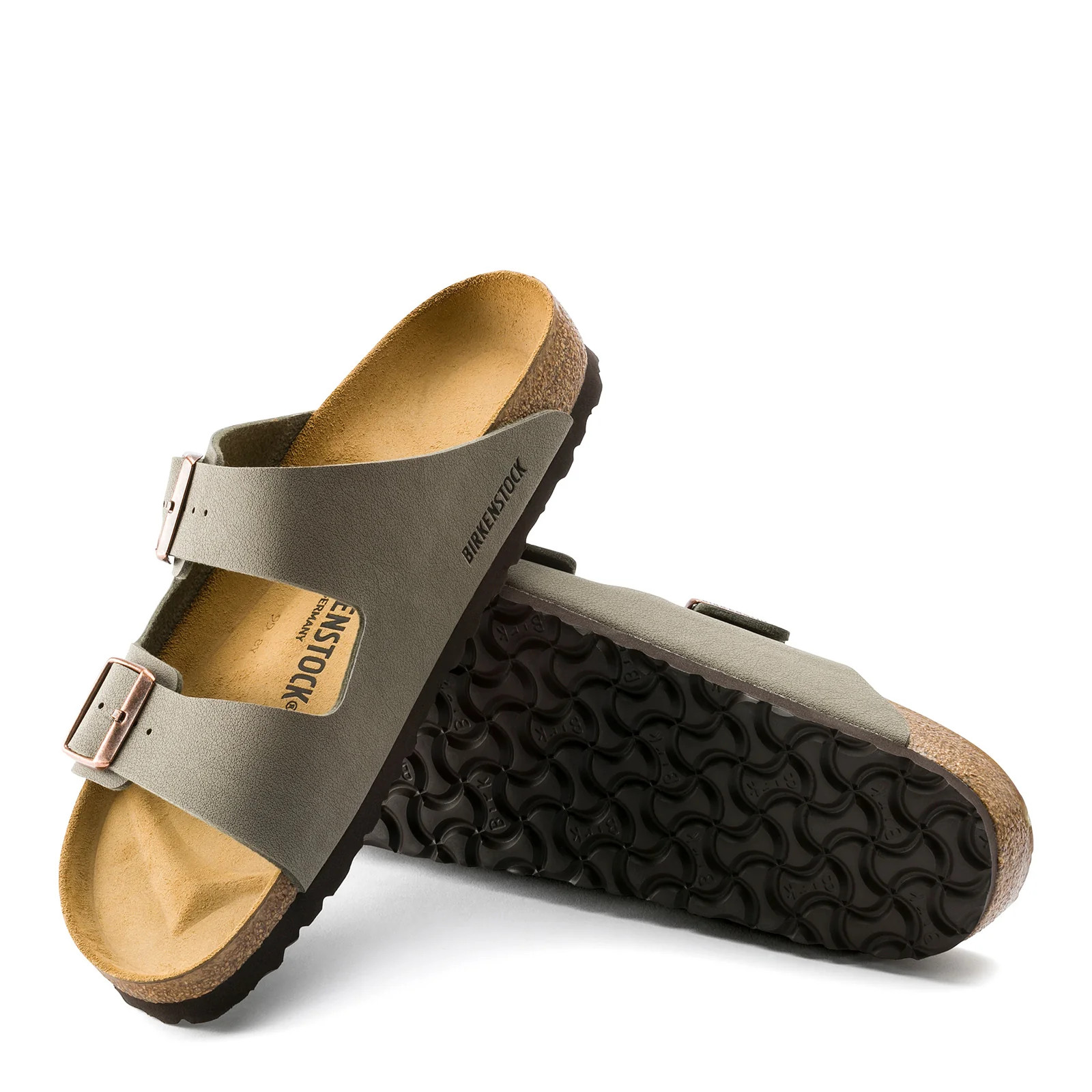 Birkenstock Arizona Stone Soft Footbed Birko-Flor Unisex Sandals Wide/Narrow