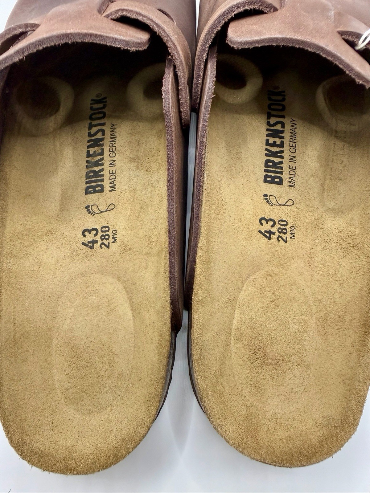 Birkenstock Boston BS Habana Brown Leather Clog Sandals EU 43 US 10 MPN 860131