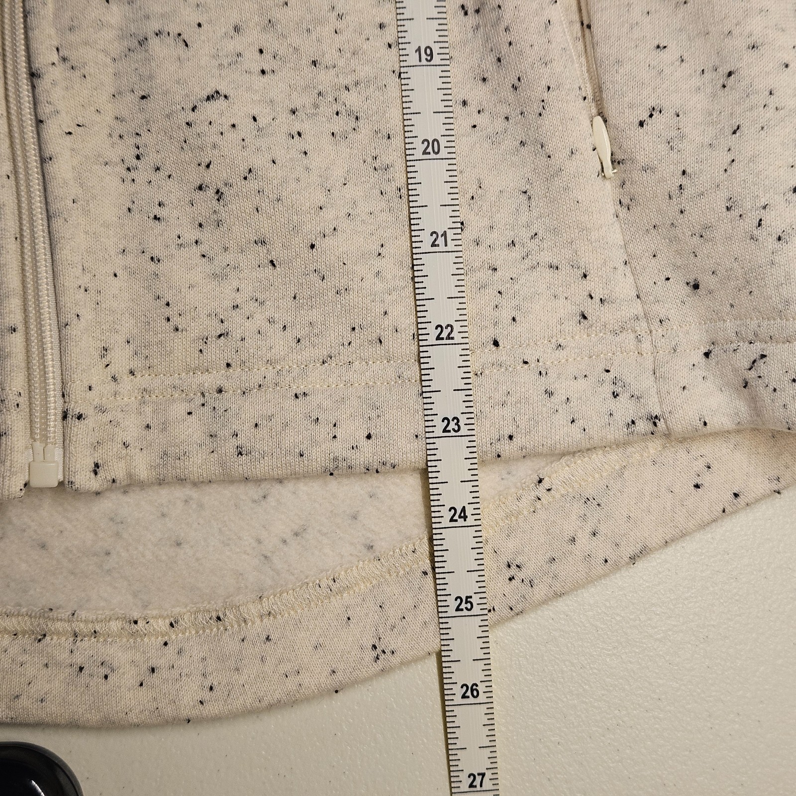 T by Talbots Soft Sweater Jacket Full Zip Fleece Lining Size Small Speckles