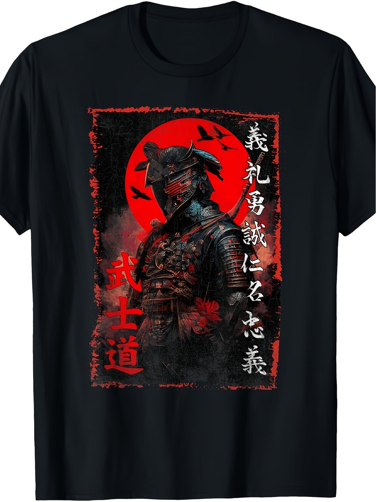 Ancient Samurai Anime Graphic T-Shirt Japanese Warrior Streetwear Casual Tee