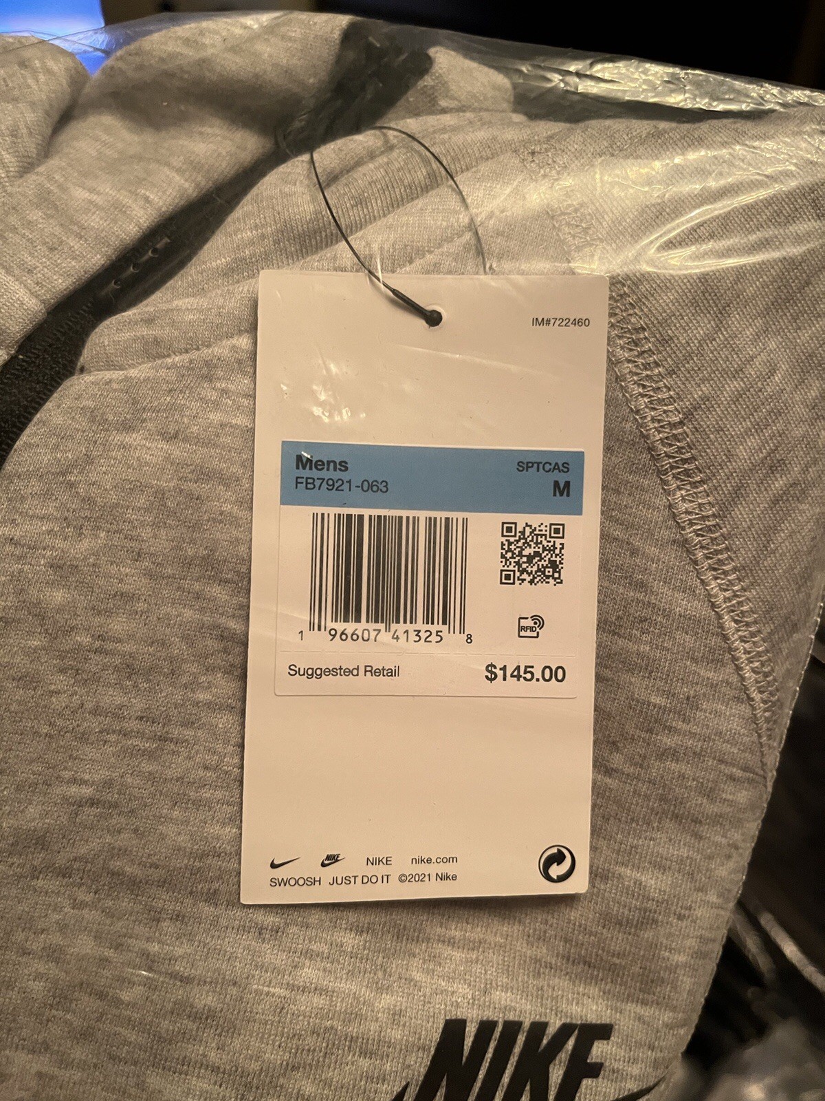 Nike Tech Fleece Full-Zip Hoodie & Joggers Set Grey Sizes S-L |FREE SHIPPING|