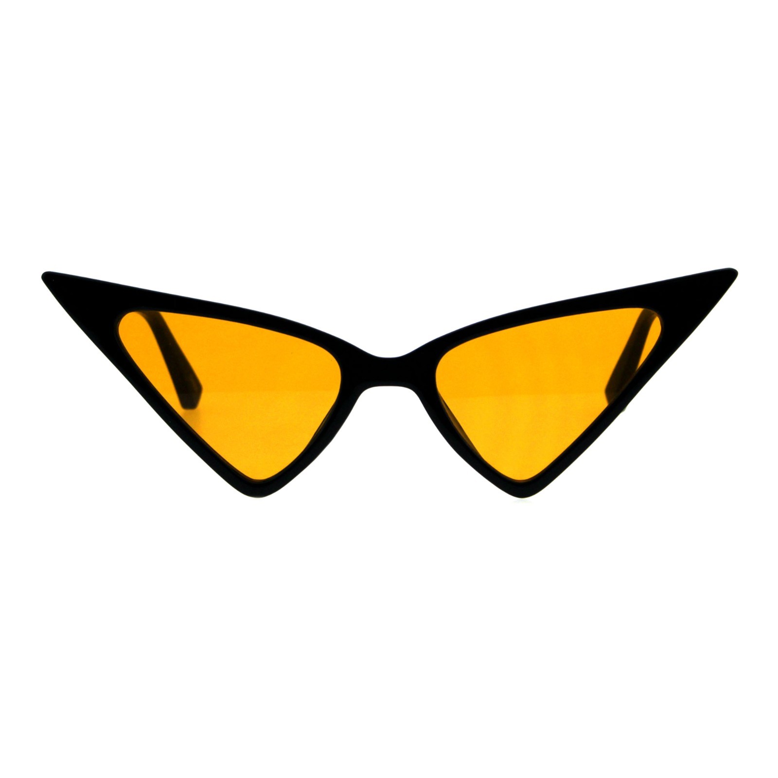 Pointy Triangle Cateye Sunglasses Womens High Fashion Color Lens UV 400