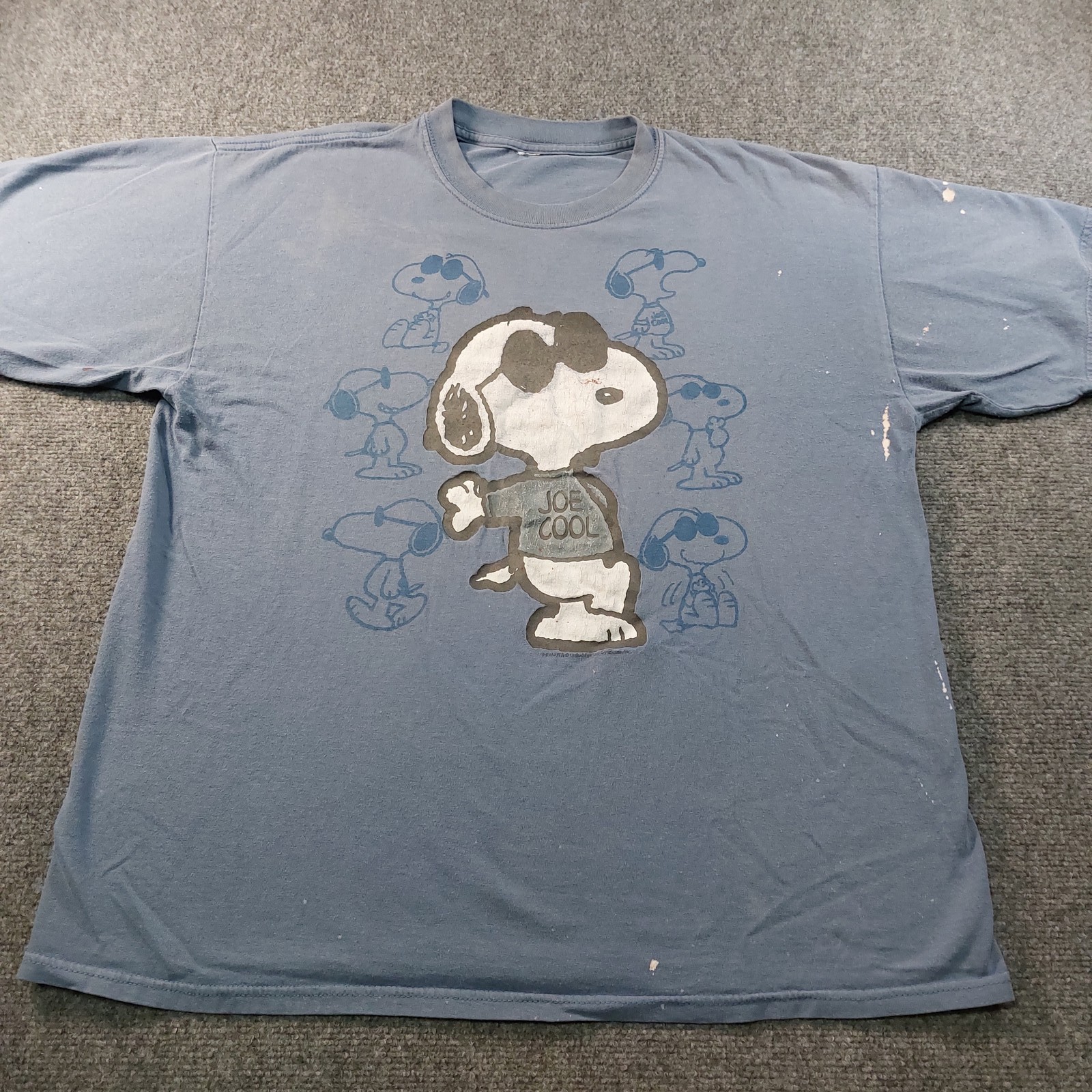Vintage Snoopy Shirt Peanuts Joe Cool Blue Cartoon Graphic