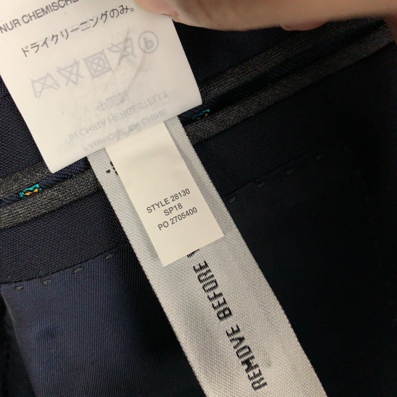 J.Crew Ludlow Loro Piana 2 Piece Suit 40S Navy Slim Super 120’s Wool Pants Sz 33
