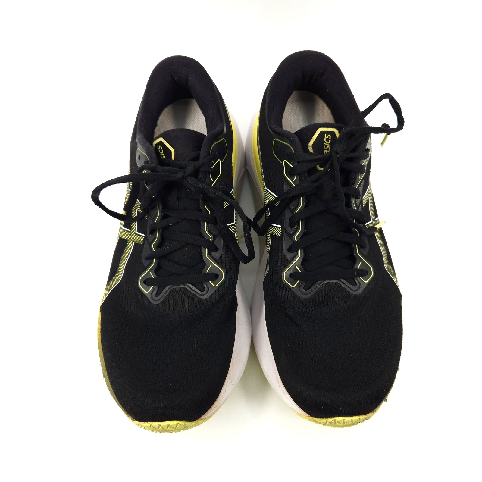 Asics Gel-Kayano 30 Shoes Mens Size 11.5 Wide Black Running Athletic Glow Yellow