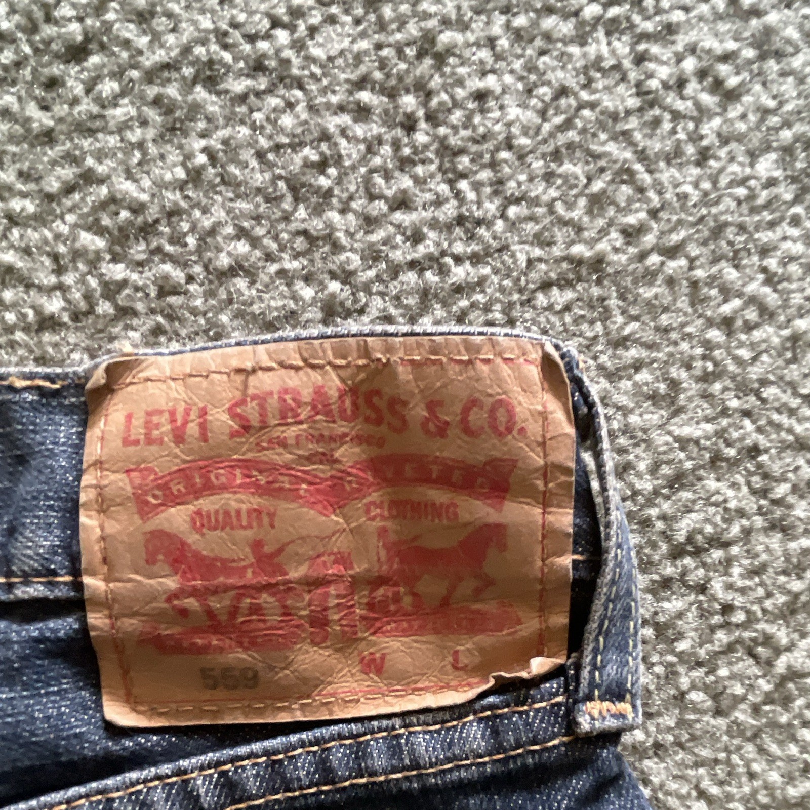 Levi’s 559 Relaxed Straight Jeans Dark Wash Blue Denim Cotton 5-Pocket Low Rise