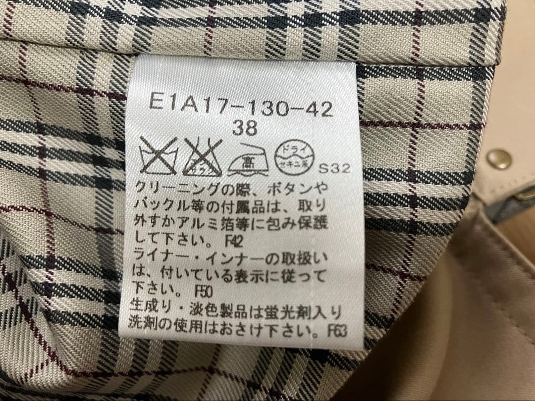 Burberry Blue Label Trench Coat with Liner Check 38