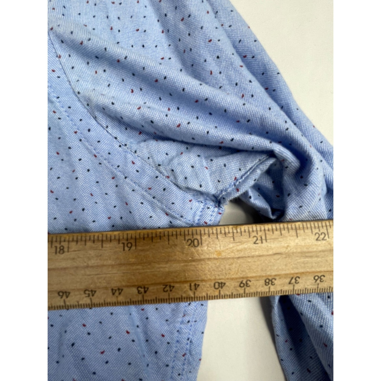Zara Man Slim Fit Elbow Patches Button Down Shirt size M Light Blue