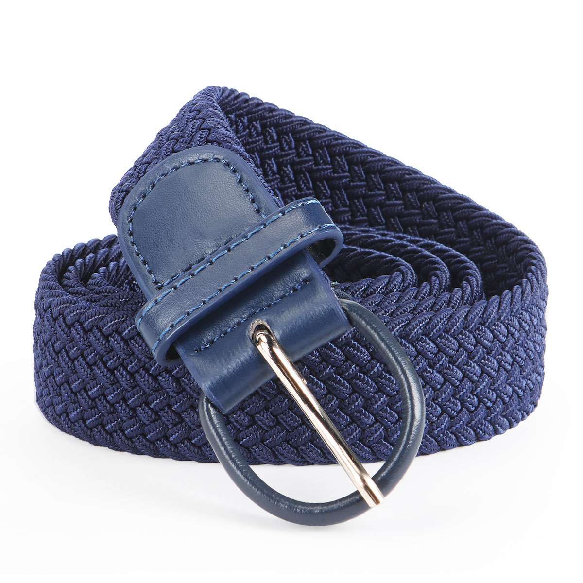 Woman Men Unisex Elastic Fabric Braided Belt Enduring Stretch Woven Belt Us
