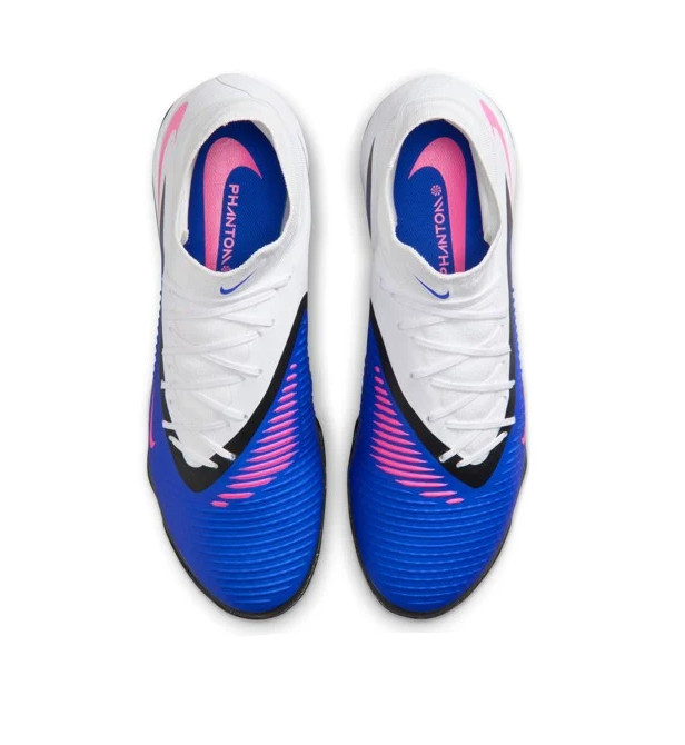 Nike Men’s Phantom 6 High Academy TF Soccer Racer Blue/White/Pink HQ2277-446 K