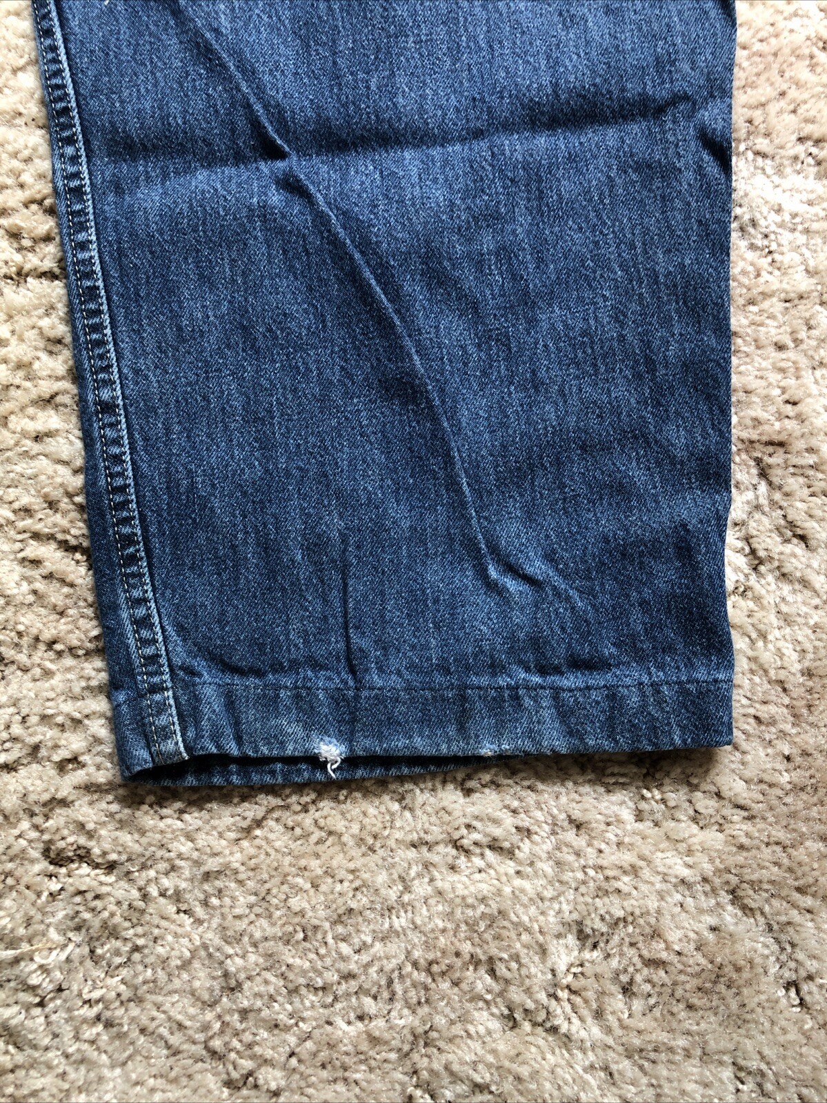 Members Mark Men’s Blue Jeans Size 42×30 Vintage Carpenter Pants W42 L30
