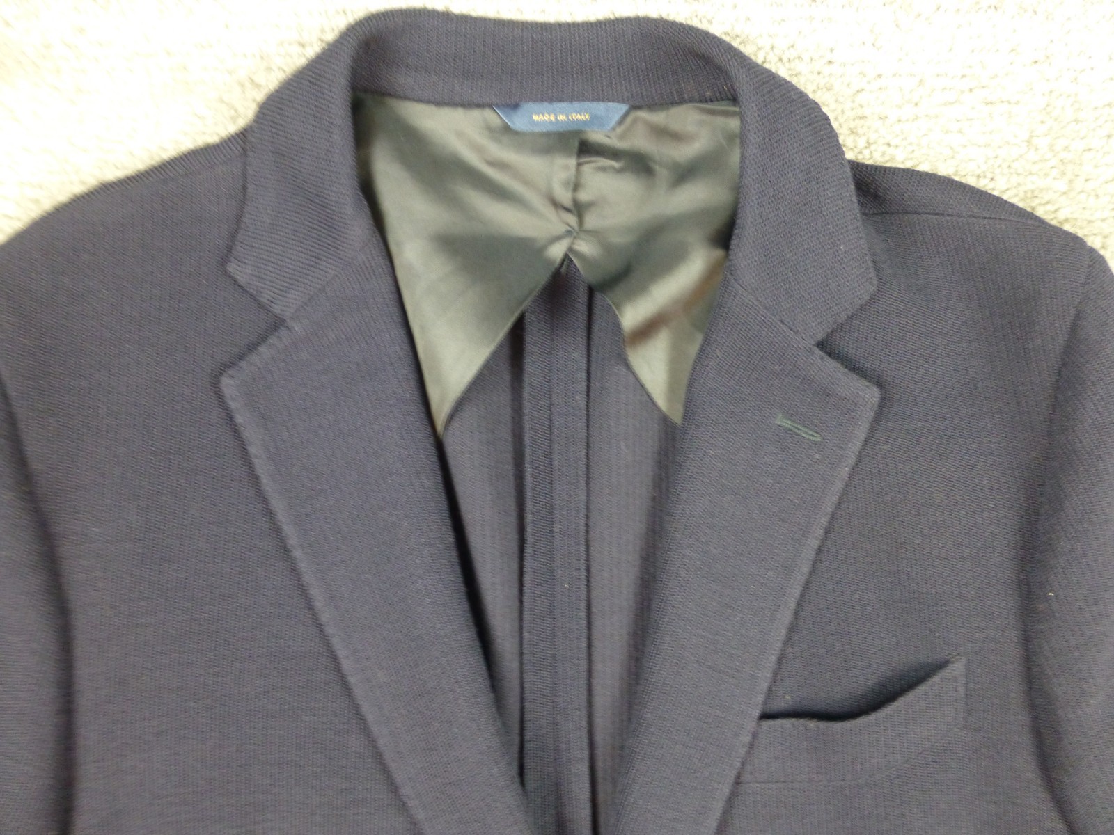 Brooks Brothers 1818 Regent Sport Coat Blazer 46R EU58 Dondi Jersey Navy Wool