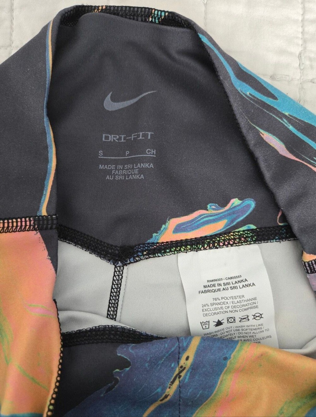 Nike One Luxe Aurora Marbled 7/8 Leggings Size S Mid-Rise (EUC)