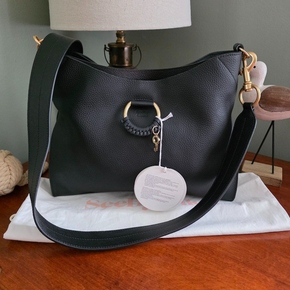 See by Chloe Joan Small Top Handle Bag Black Leather Shoulder Purse