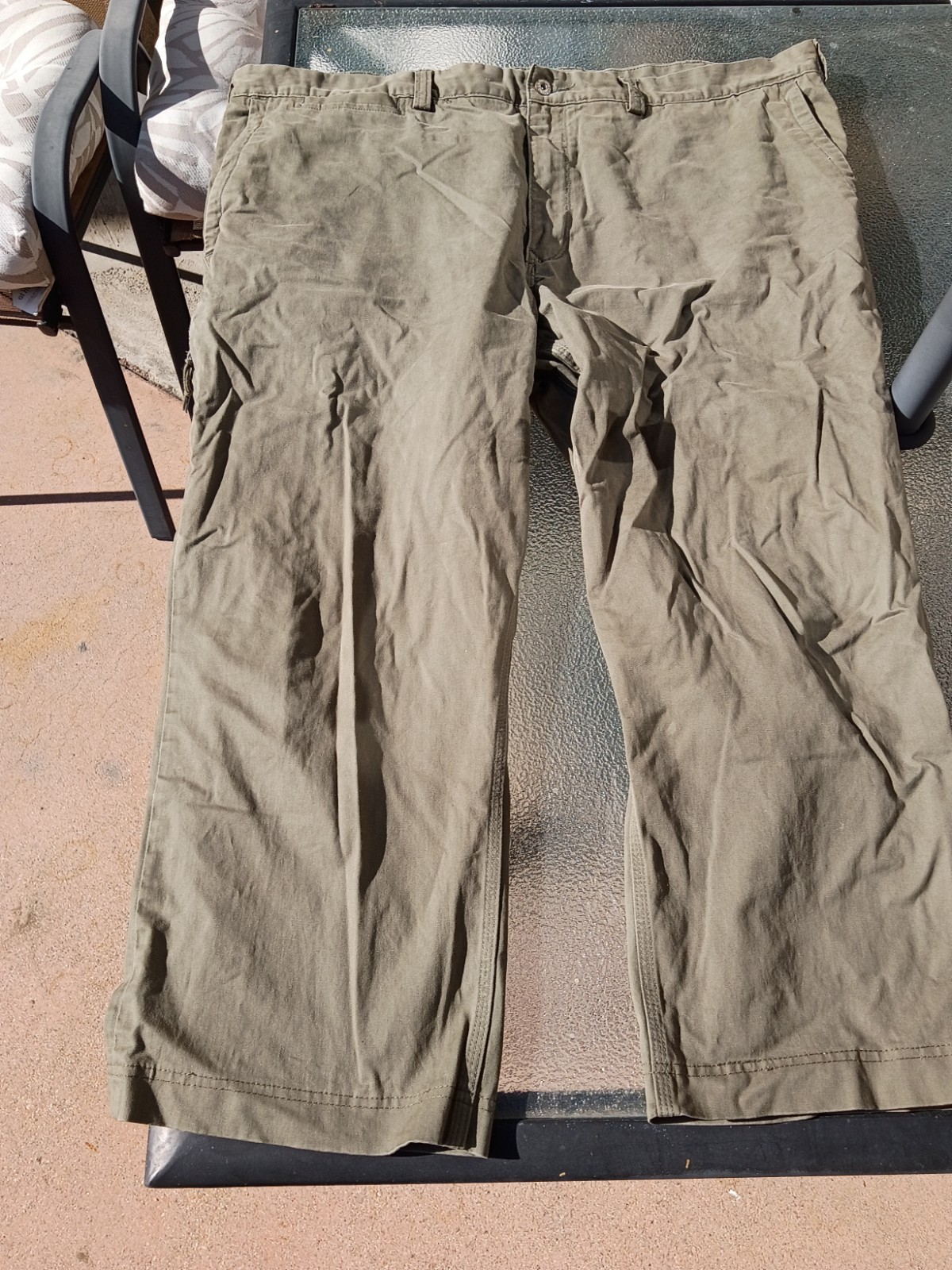 Duluth Trading Co Flex Ballroom Khaki Olive Green Size 46×30 (46×27)