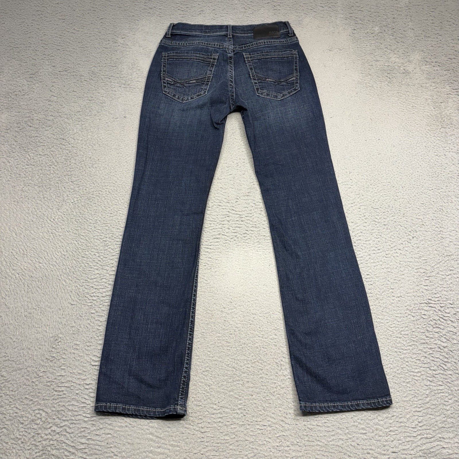 BKE Buckle Aiden Boot Leg Jeans Men 28 Blue Denim Dark Wash Pants Cotton 28×32