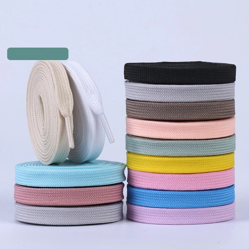 Classic Solid Color Laces 0.8cm Wide Flat Shoes Sneakers shoelaces Shoe Accessor